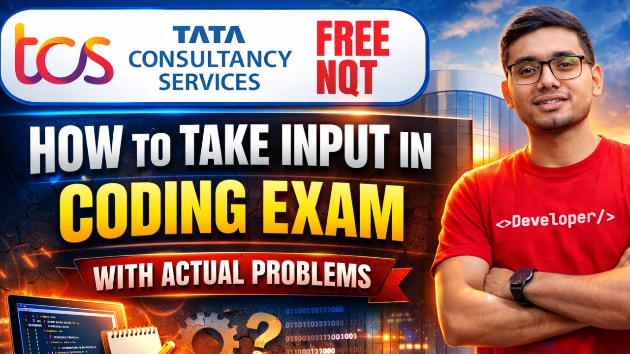 TCS NQT 2026 Coding - How to take Input in Coding Test | Java, Python & C++