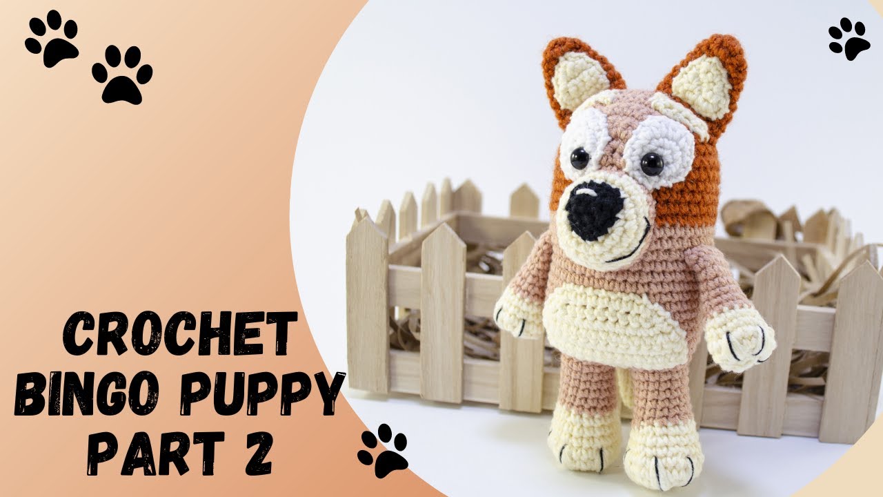 🇺🇸Crochet Bingo Amigurumi Tutorial/Amigurumi Bingo Dog/Crochet Bingo Puppy Toy Tutorial - PART 2