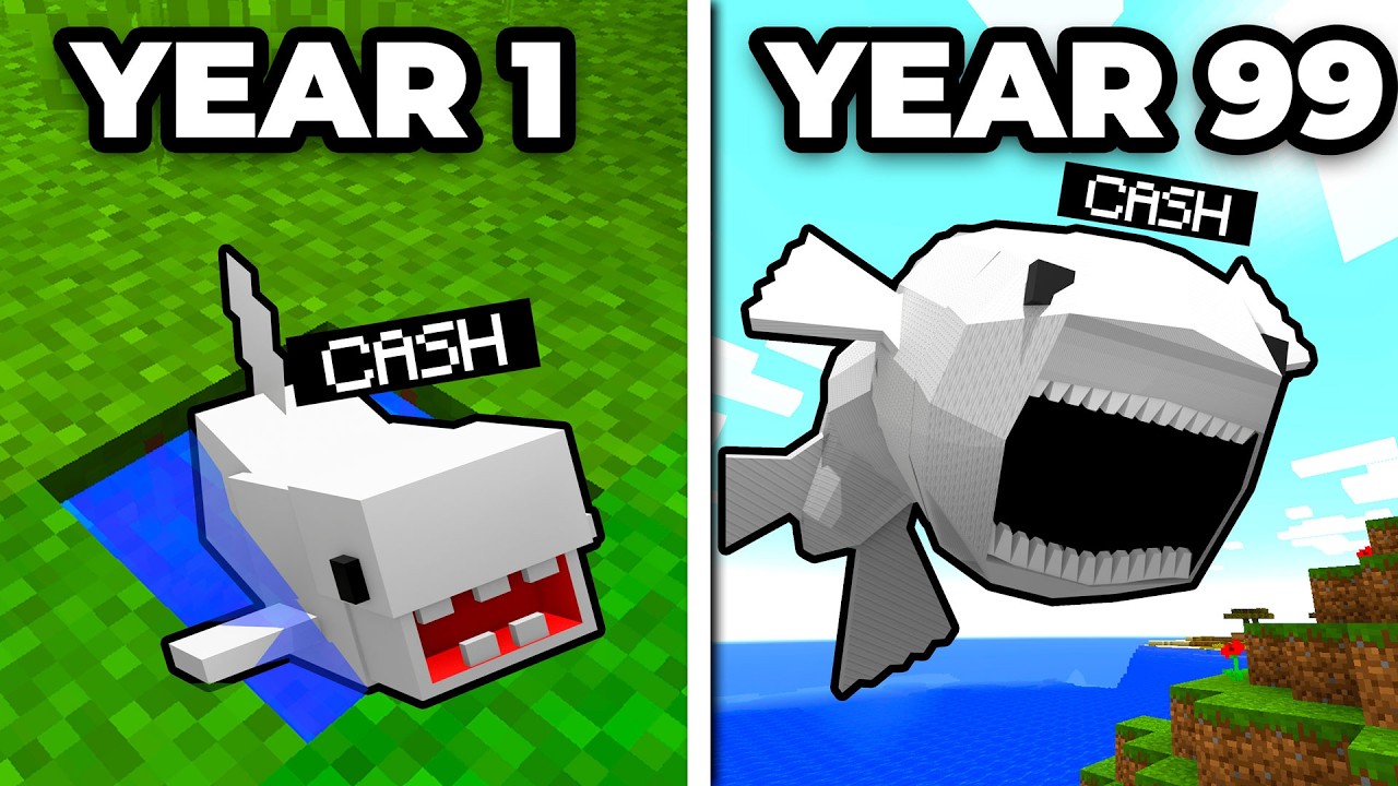 Minecraft but I Survived 99 Years as a BLOOP!