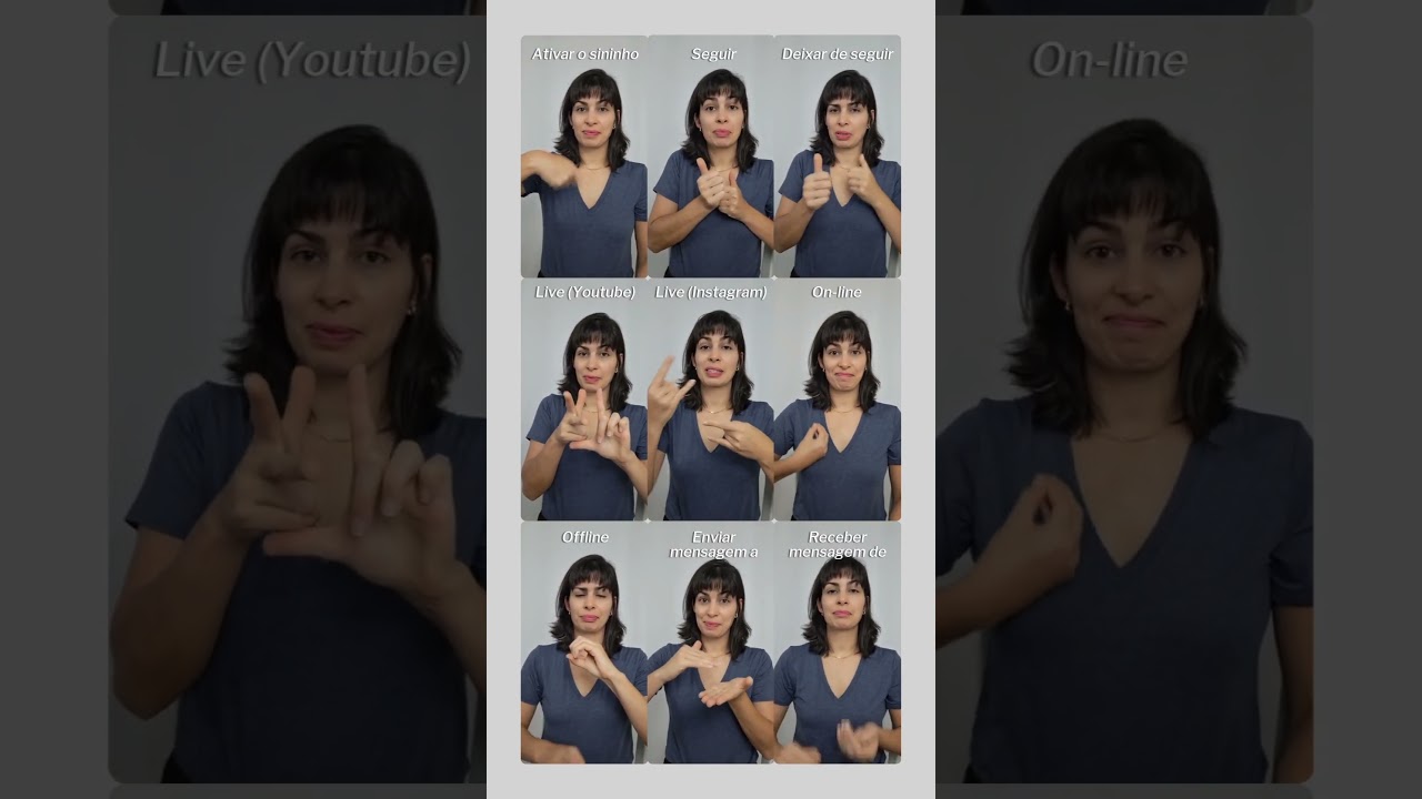 Sinais em Libras usados nas redes sociais