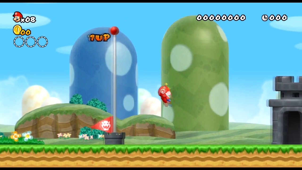 New Super Mario Bros. Wii completed in 29,100 points [TAS]