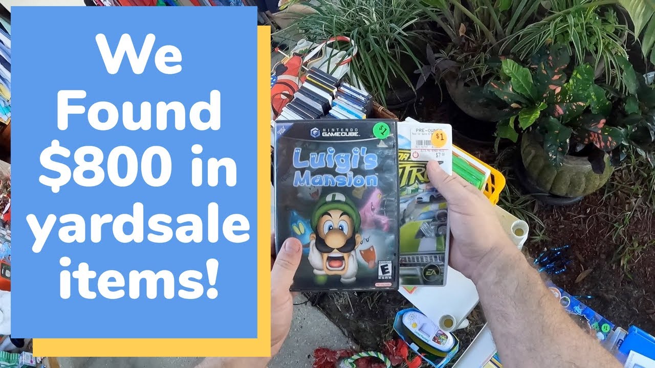 We find over $800 in items to resell on EBay at this Crazy Community Yardsale