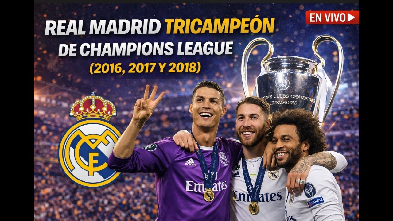 REAL MADRID TRICAMPEON DE CHAMPIONS LEAGUE (2016, 2017 Y 2018)
