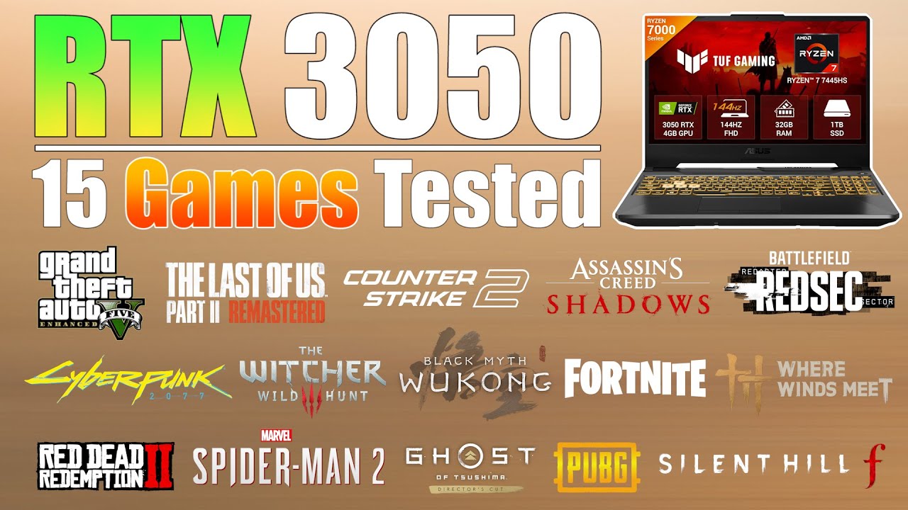 RTX 3050 Laptop : Worth It in Early 2026? 15 Games Tested