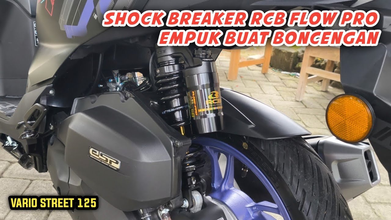 Pasang Shock Breaker RCB Flow Pro di Motor Vario Street PNP Tanpa Coak