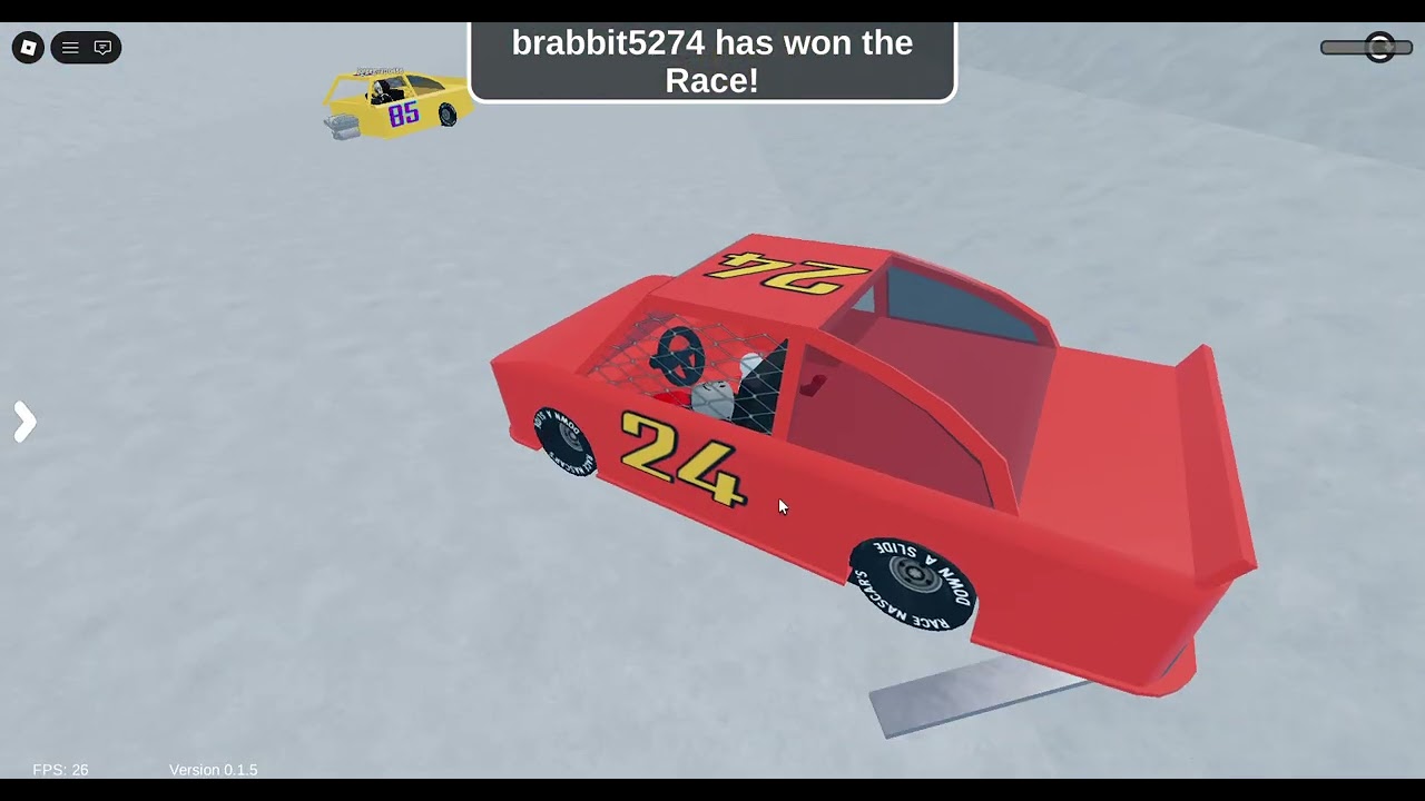 Challenge race nascars down a slide