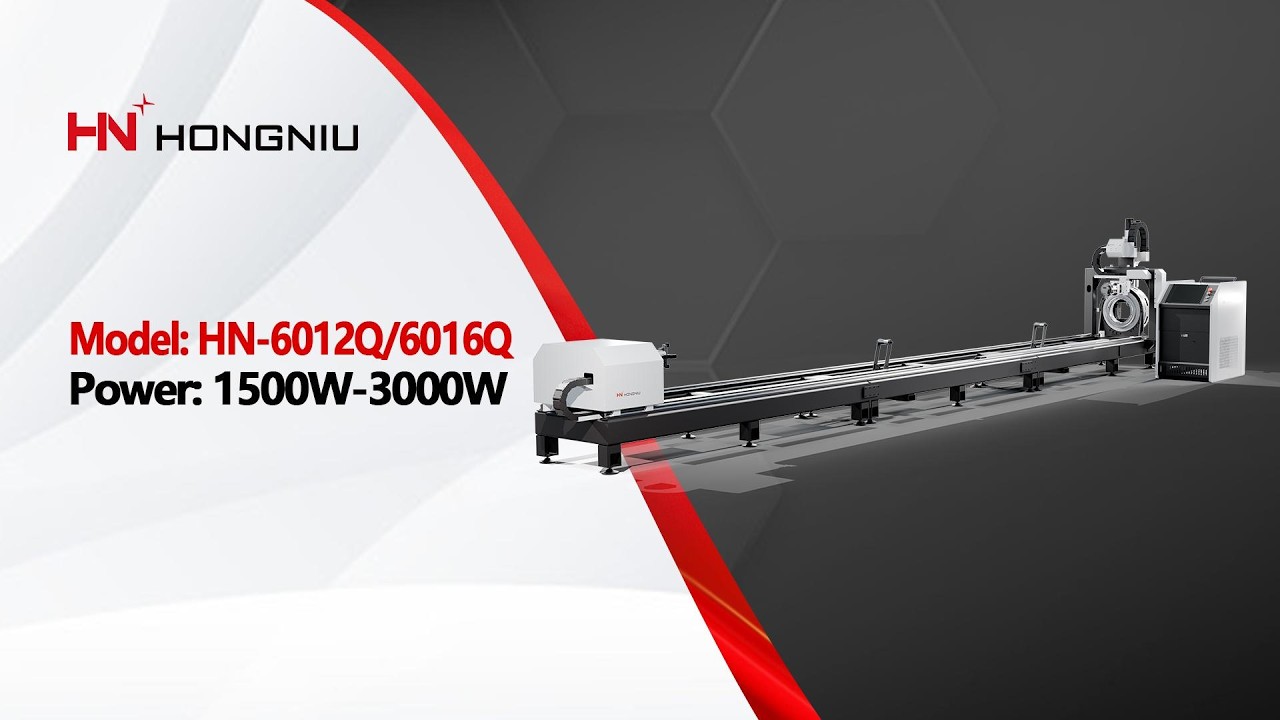 Hongniu Laser 6012 Simple Two Chucks Pipe Cutting Machine.
