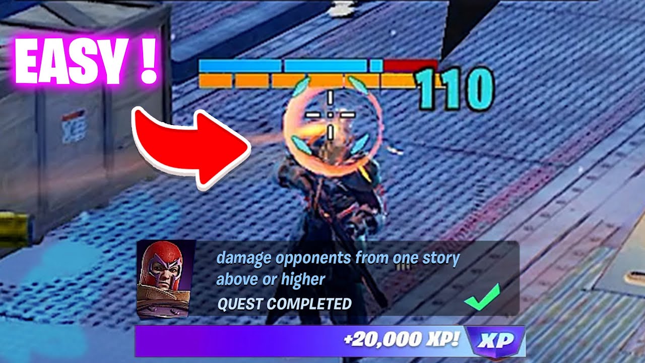 [Easy Method] Damage opponents from one story above or higher Fortnite