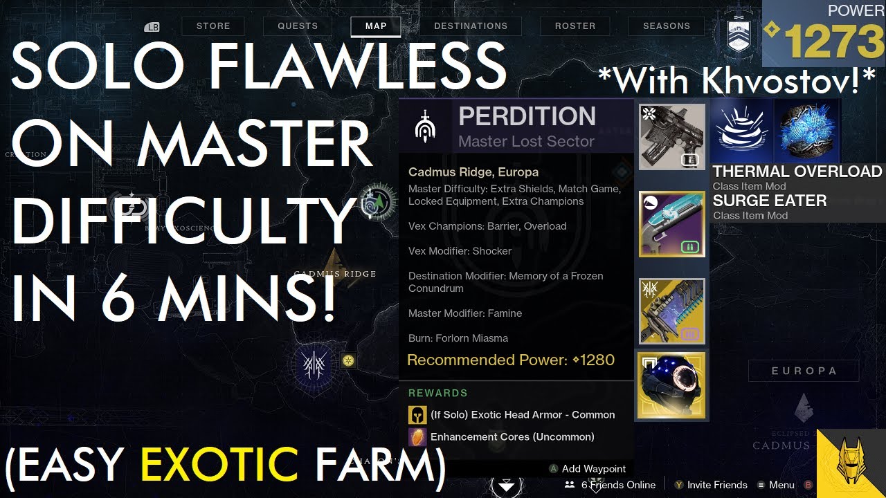 Destiny 2: Beyond Light - How to Solo Flawless a MASTER Lost Sector with a Khvostov in 6 Minutes!