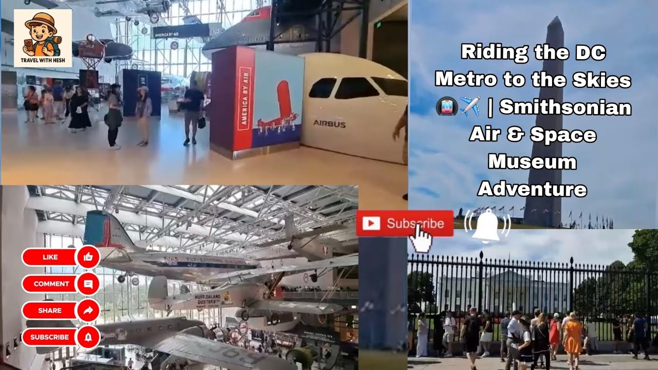 ඇමරිකා හදවත - Episode 01 # DC Metro to NASA , Smithsonian Air & Space 🇺🇸#