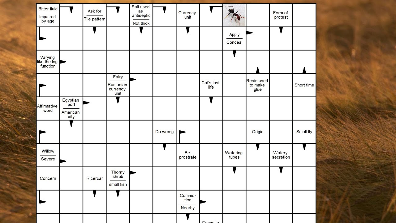 Making clues in squares puzzles