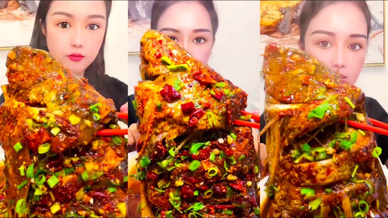 Asmr Eating Big Fish Head Curry Mukbang | 생선카레 먹방 | 중국가정식 먹방 | Fish Curry Eating ASMR Eating Sounds