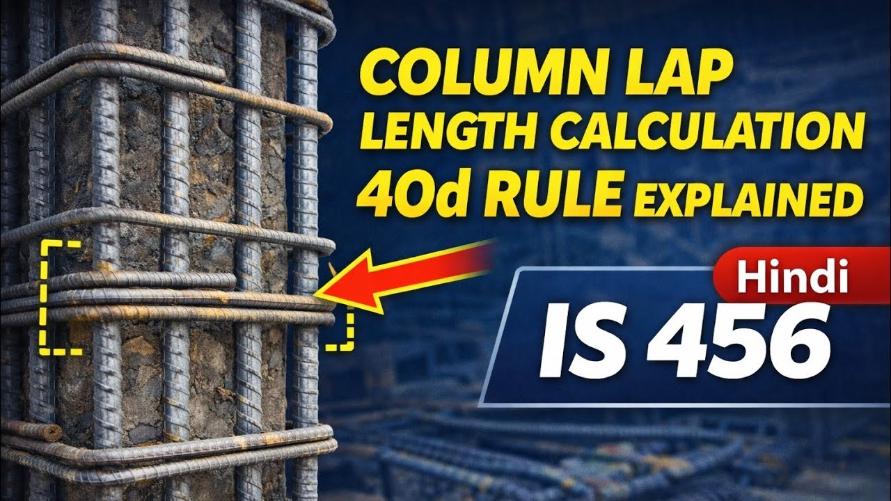 Column Lapping Kaise Kare? | 40d Rule | IS Code 456