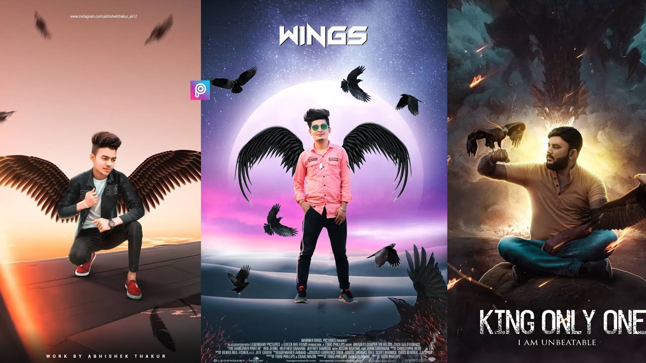Flying Crow Concept Manipulation Photo Editing Tutorial in picsart - creative manipulation photo