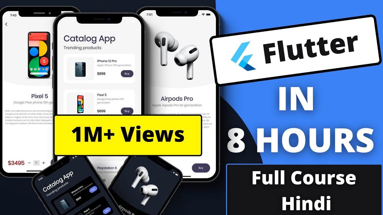 Master Flutter in Just 8 Hours | Full Course Hindi @HindiCodepur