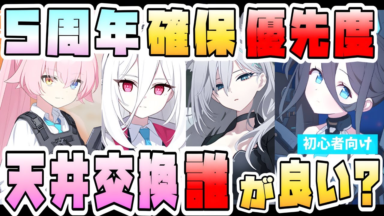 【ブルアカ】5周年ガチャの確保優先度は？天井交換は誰がおすすめ？PU確保後も追いガチャすべき？周年限定ガチャおすすめ引き方！神名ボーナスにも注目！各生徒の星上げ重要度は？【ブルーアーカイブ】