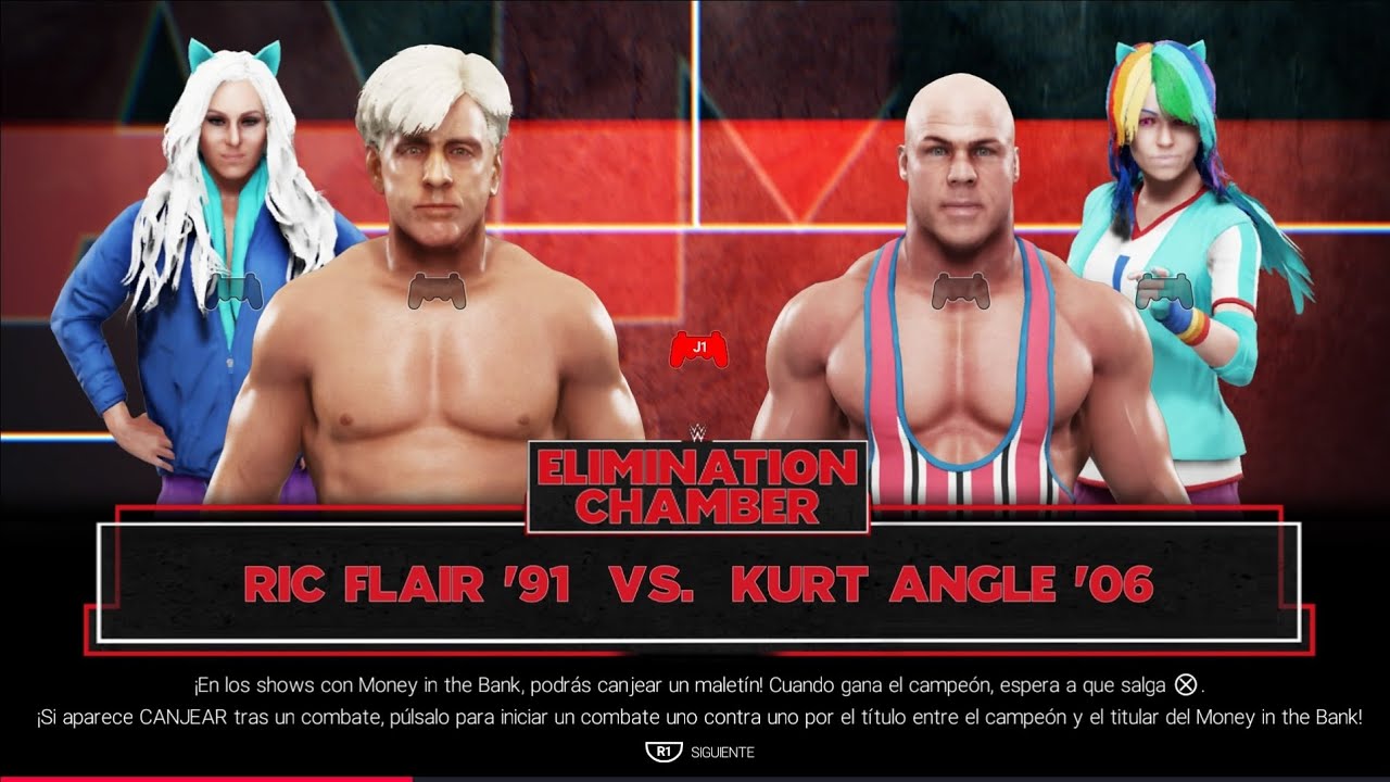 WWE 2k19 Ric Flair vs Kurt Angle
