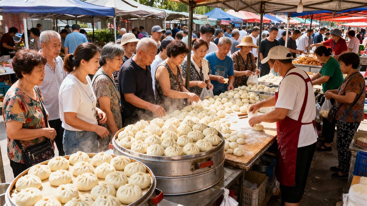 中国济南最大的美食市场，30种中国街头美食，让人无法抗拒！