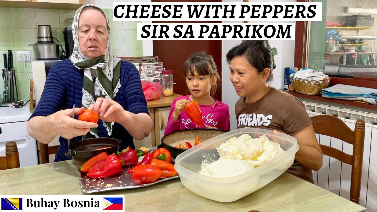 Recept za naš Nanin sir sa paprikom | Nana's cheese with peppers recipe | English sub