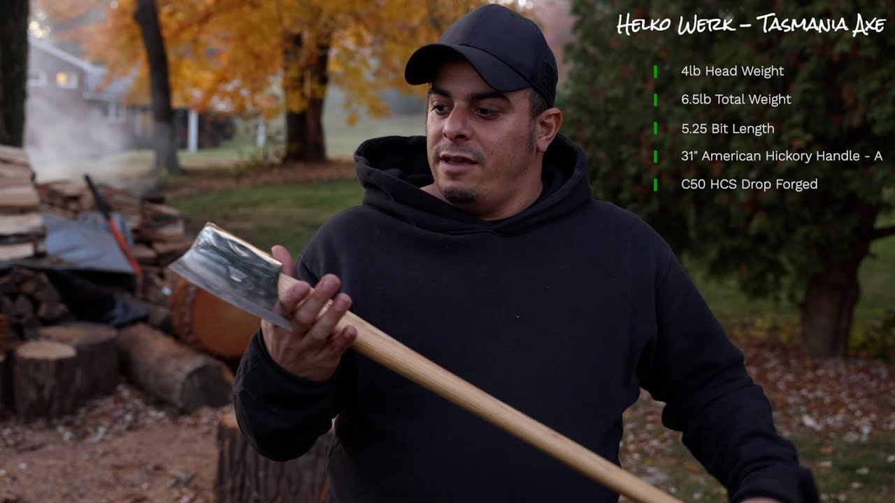 Splitting Firewood like a Pro - The Helko Werk Tasmanian Pattern Axe