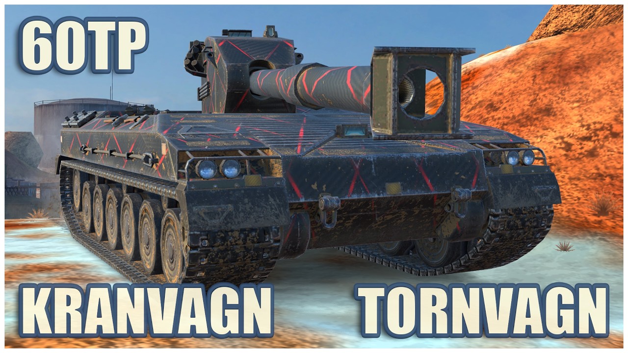 60TP, Kranvagn & Tornvagn • WoT Blitz Gameplay