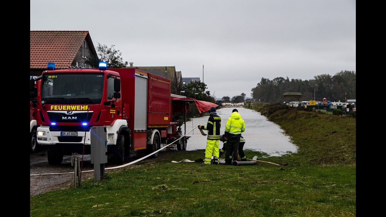 Hochwasser an der Ostsee - Süssau stark betroffen