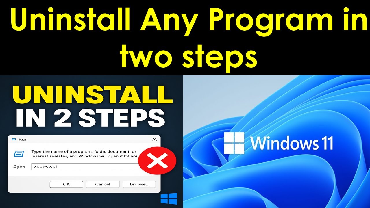 Uninstall Any Program in 2 Steps Using Run Command (Fast & Easy) | Quickly Remove Apps in Windows