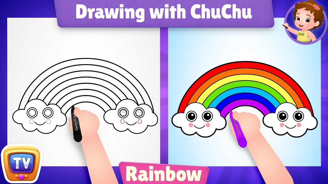 How to Draw a Rainbow - Drawing with ChuChu – ChuChu TV Drawing for Kids Easy Step by Step