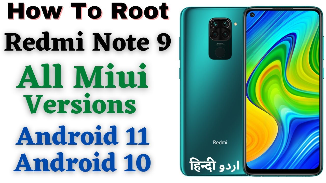 Root Redmi Note 9 All Miui Stock Rom  اردو हिन्दी