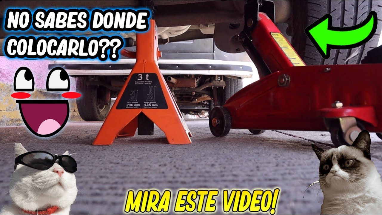 🤩TIPS l ESTA ES LA FORMA O MANERA CORRECTA DE UTILIZAR UN GATO PARA LEVANTAR UN AUTO🚘/%100 SEGURO !!