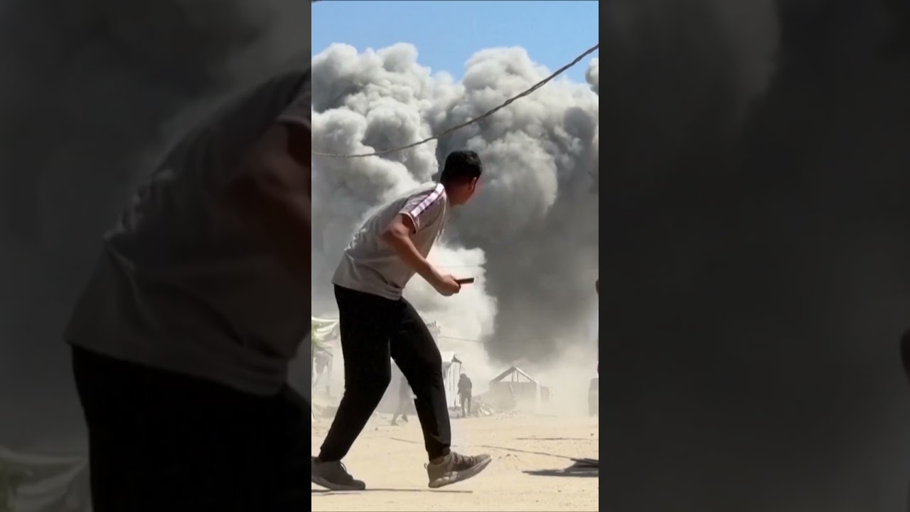 Gaza Residents Watch as Israeli Strike Destroys Residential Tower | AH1G