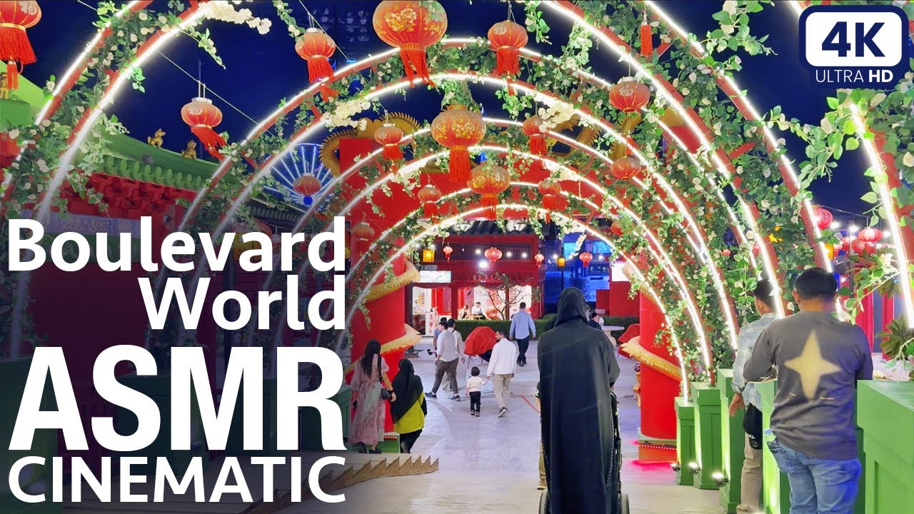 iPhone 16 Pro Cinematic Walking 4K Boulevard World Riyadh Eid Night