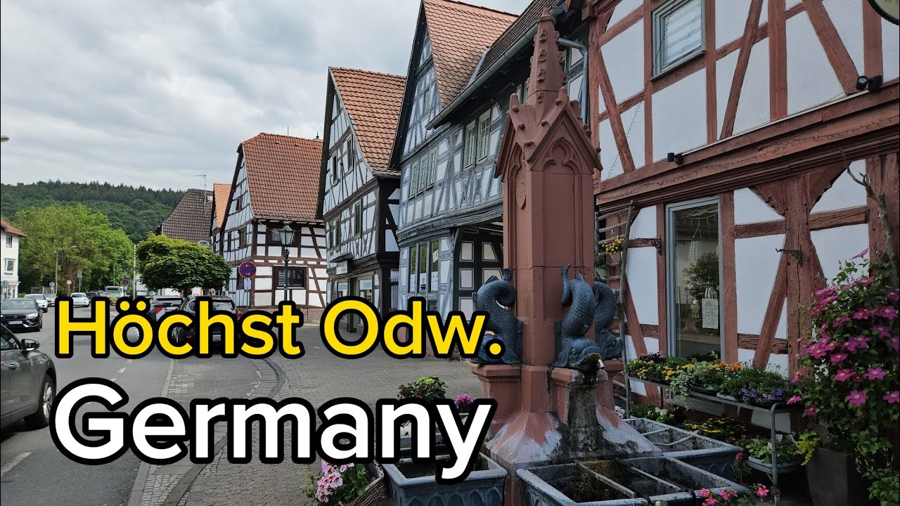 🇩🇪4k Экскурсия по городу - Хёхст-им-Оденвальд #h&ouml;chst #odenwald #germany #alemania #deutschland #...