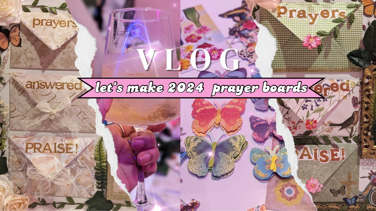 How to make to make prayer boards for 2024! + shopping at Hobby Lobby & Dollar Tree #newyear #DIY