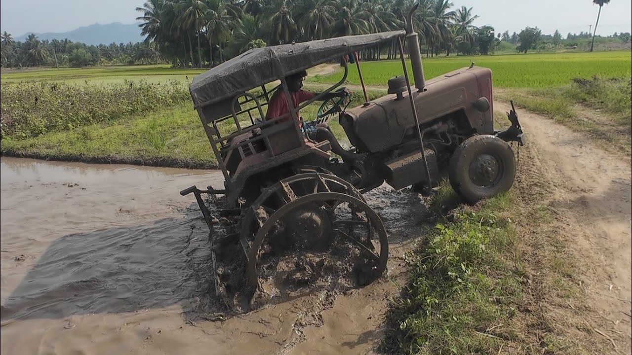 Mahindra 575 di tractor Cagewheel mud leavling riceland @Mohantractorslife 