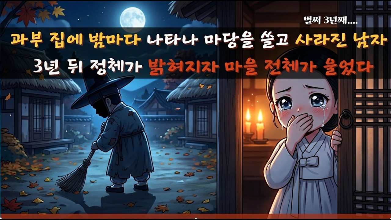 과부 집에 밤마다 마당을 쓸고 사라진 남자, 그 뒤로 3년 뒤 | 조선 야담