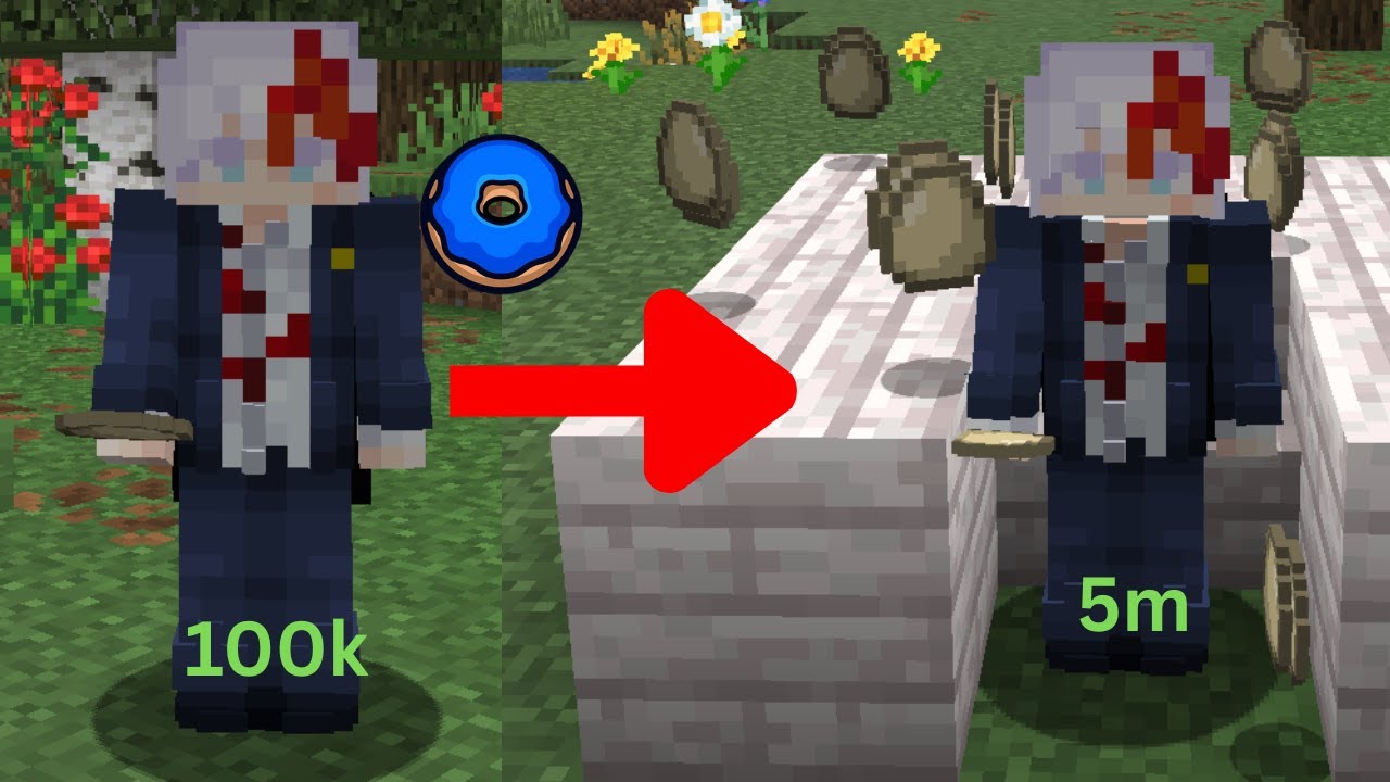 100k to 5m by only selling egg on the donut smp