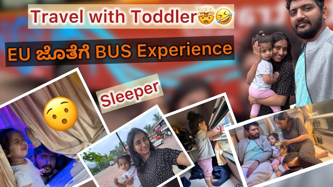 Journey begins | EU ಜೊತೆಗೆ sleeper bus experience ಹೇಗಿತ್ತು🤯😅 how we manage to travel with baby 💁🏻‍♀️
