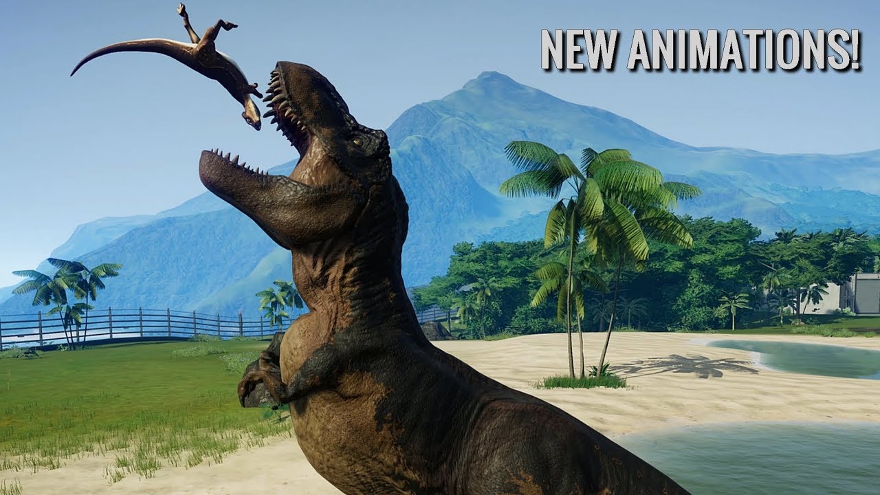 Island Sanctuary - T-Rex, Allosaurus, Indoraptor & Velociraptor Hunting Homalocephale & Dryosaurus
