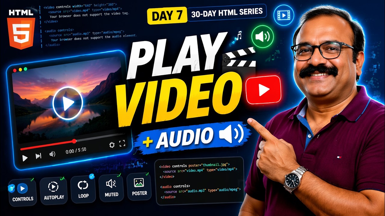 Day 7: HTML5 Video & Audio &ndash; Embed Media Like a Pro