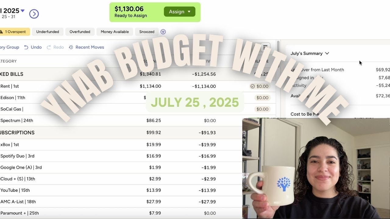 YNAB budget with me ( july 25 2025 )