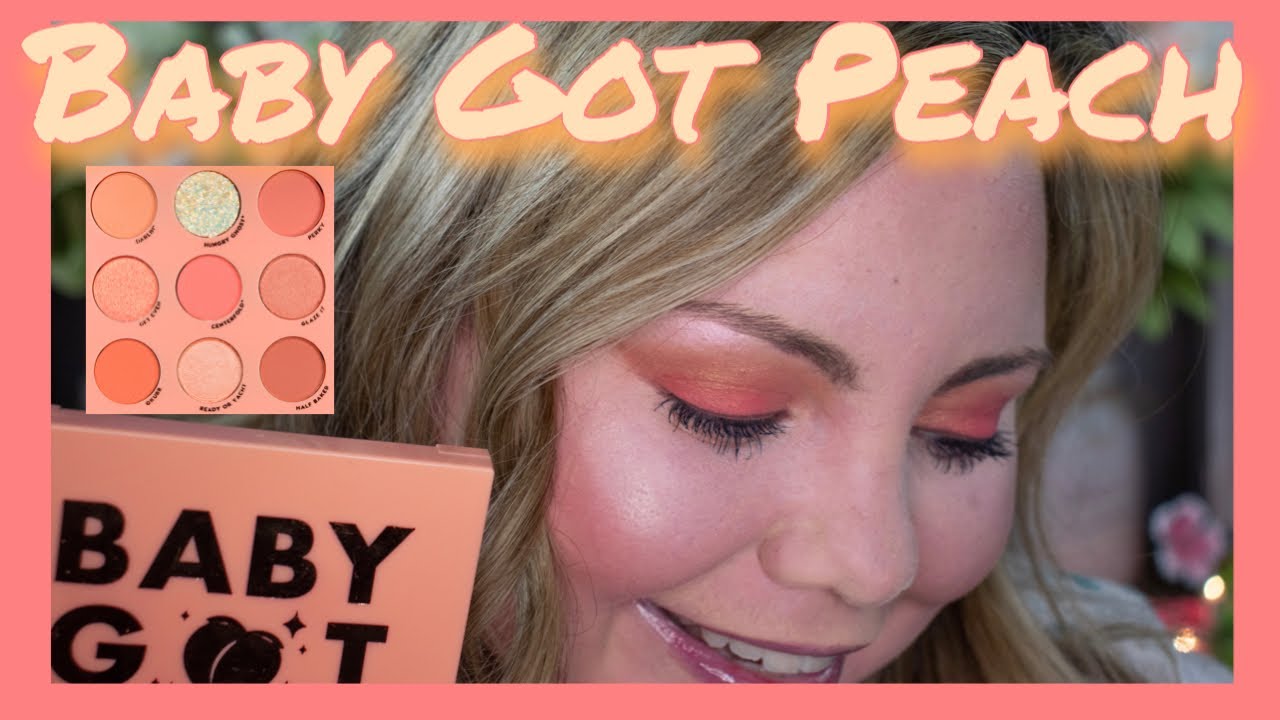 COLOURPOP BABY GOT PEACH EYESHADOW PALETTE REVIEW, REAL TIME USE, AND FIRST IMPRESSION!