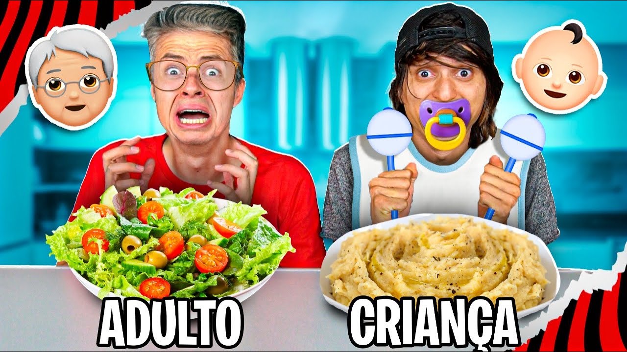 COMIDA DE CRIANÇA VS COMIDA DE ADULTO