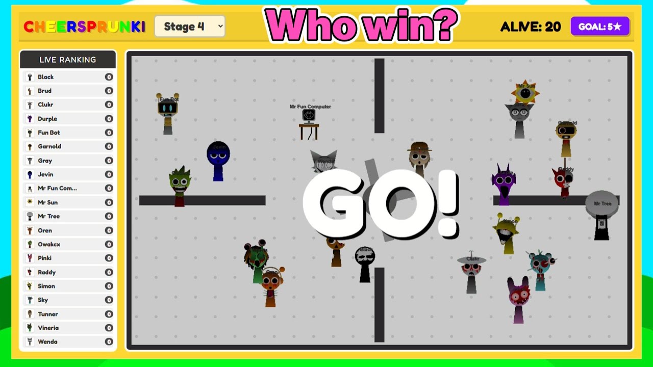 Sprunki battle ! Who win? Who cheer? Stage4