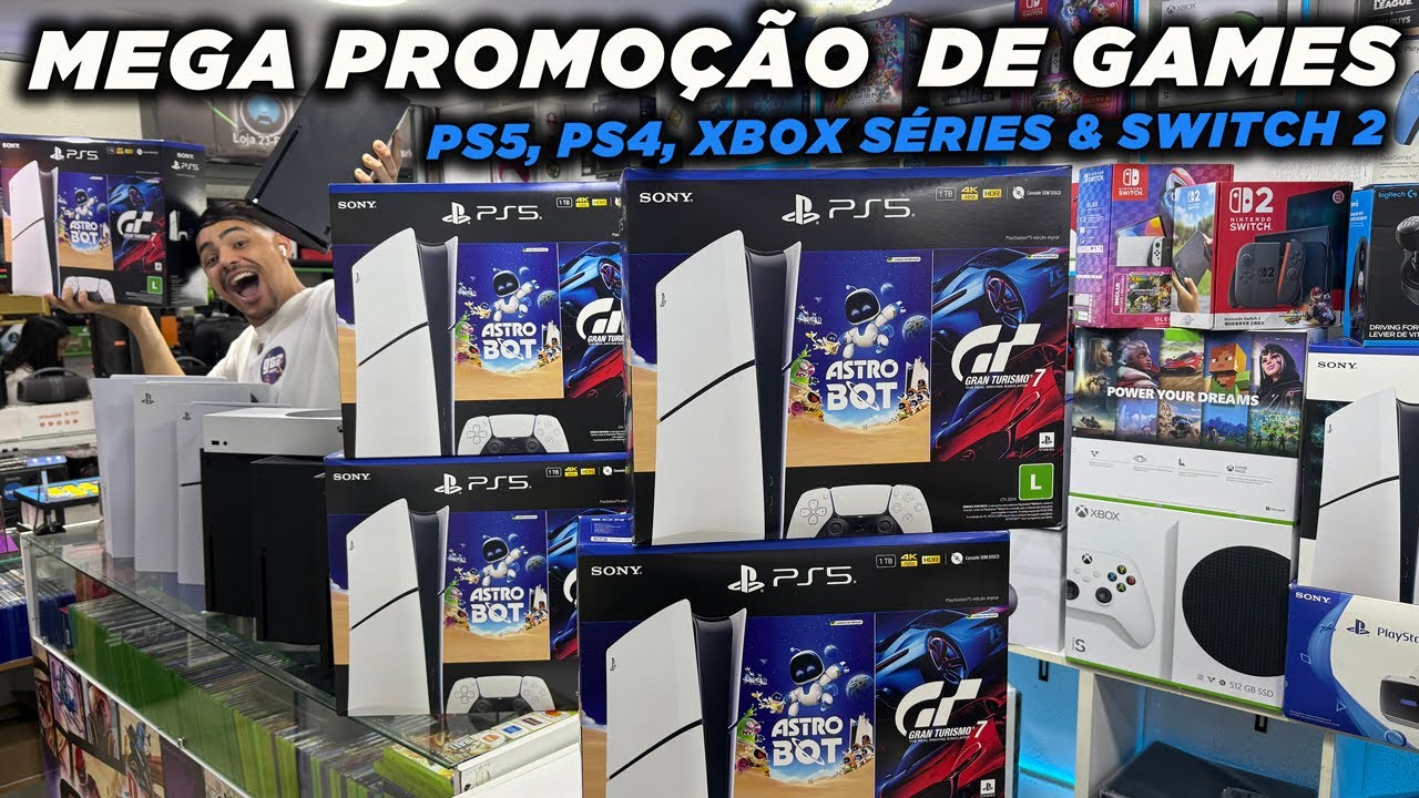 MEGA PROMOÇÃO DE GAMES NA SANTA EFIGÊNIA - PS5, PS4, XBOX & SWITCH 2! GTA GAMES