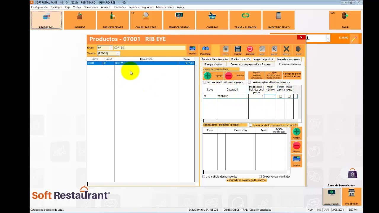 ¿CÓMO SE USAN Y CONFIGURAN LOS PRODUCTOS COMPUESTOS EN SOFT RESTAURANT?