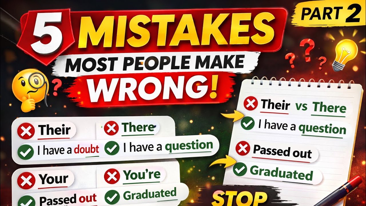 5 English Mistakes Most People Get Wrong! | Part 2