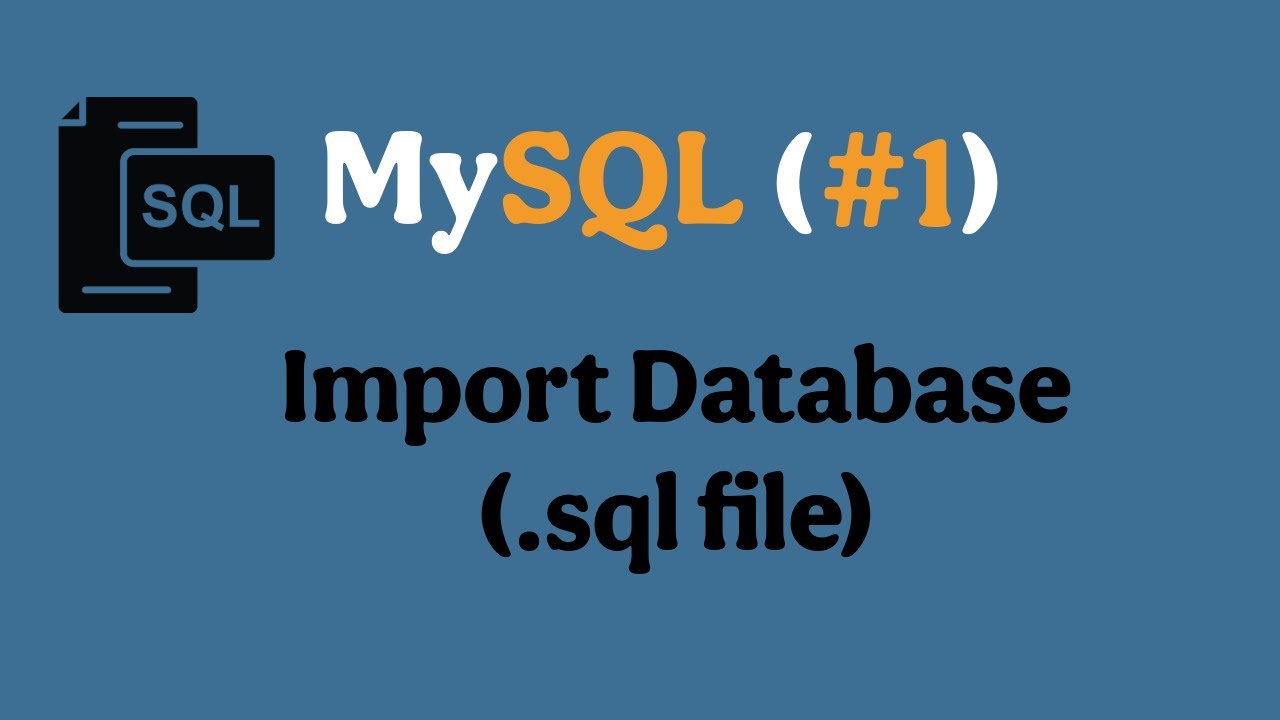 How to import databases into MySQL from terminal and GUI