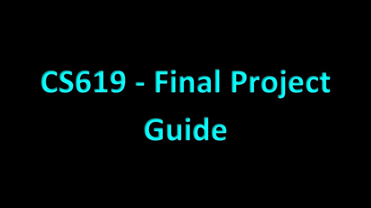 CS619 Final Project Guide