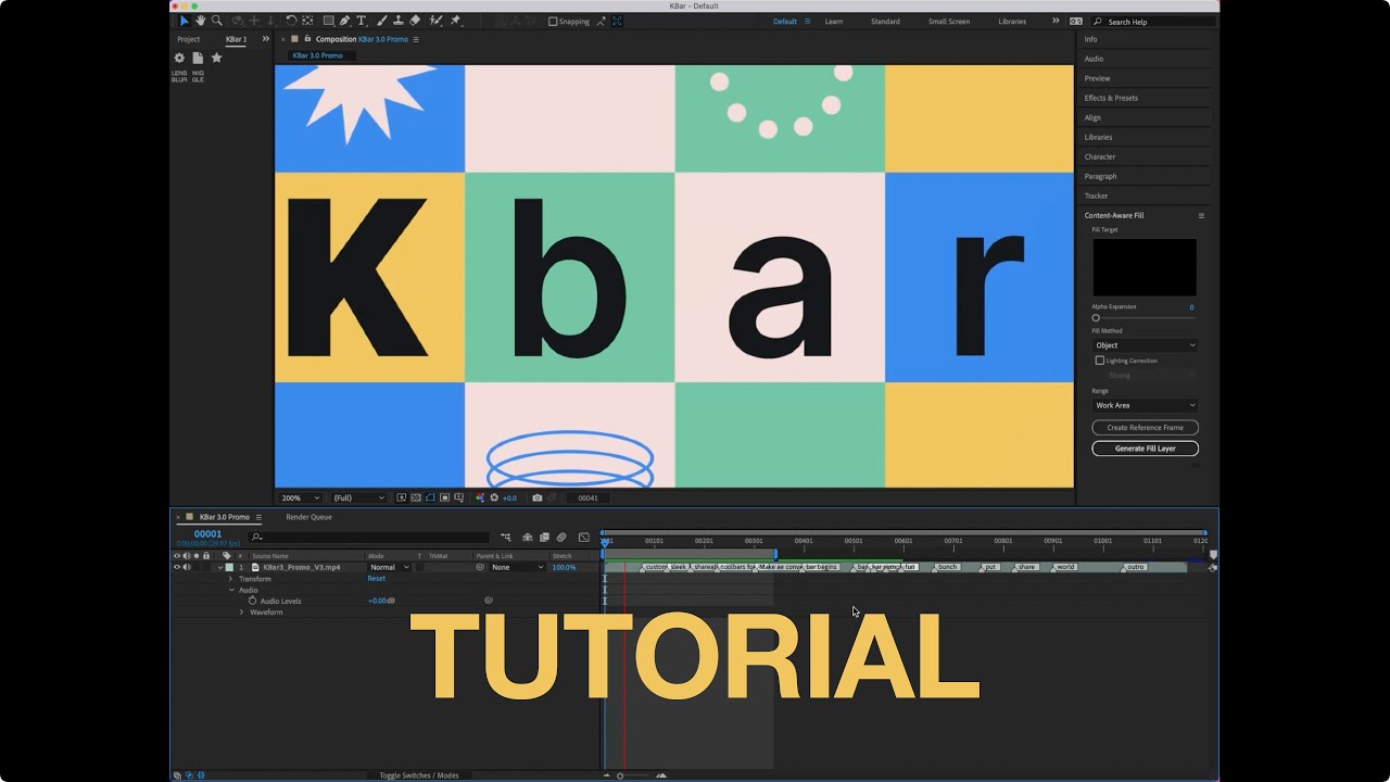 Учебное пособие по KBar3 для After Effects